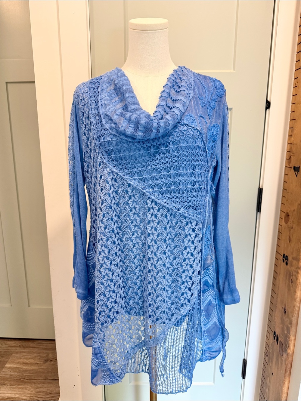 Simply Couture Periwinkle Tunic Top Fairy Whimsical Romantic Eclectic Flowy